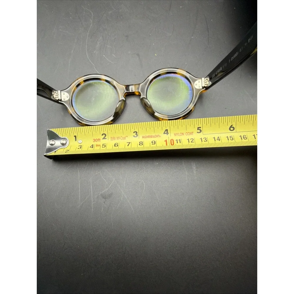 Tart Optical T-Round 43-26 Tortoise Round Eyeglass Frames Handmade Italy